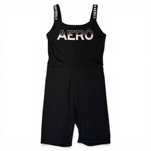 Aeropostale Black Sport One Piece Workout Jumper Size Medium